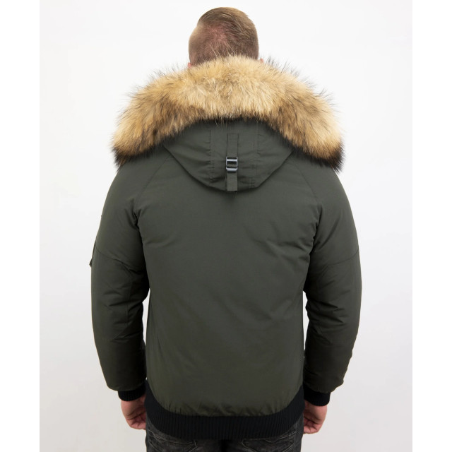 Enos Korte winterjas army met bontkraag PI-7005G | 8821G large