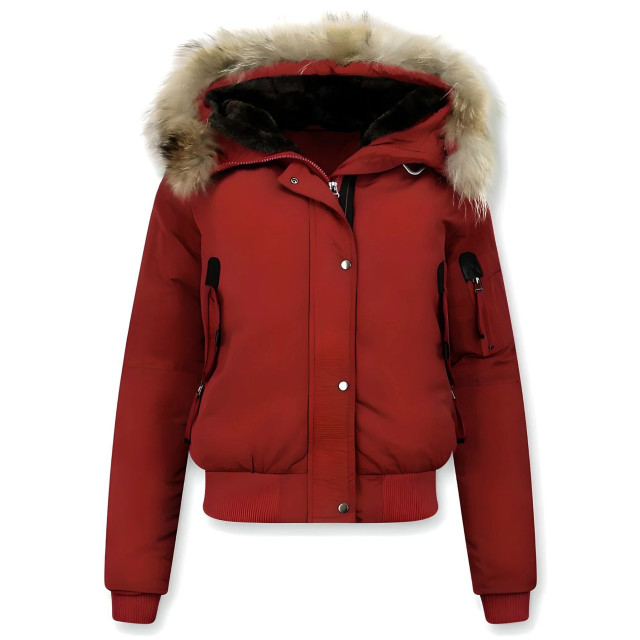Gentile Bellini Korte winterjas met grote bontkraag DM8815-3 large