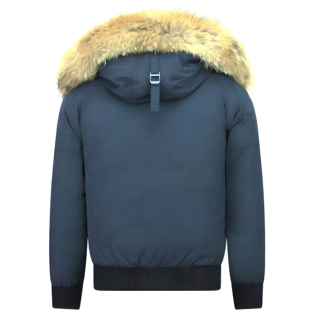 Enos Korte winterjas met bontkraag PI-7005B | 8821B large