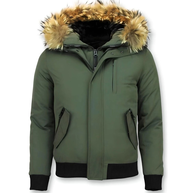 Enos Korte winterjas met bontkraag PI-7015R large