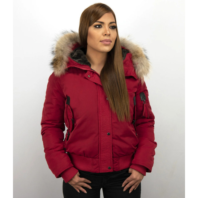 Gentile Bellini Korte winterjas met grote bontkraag DM8815-3 large
