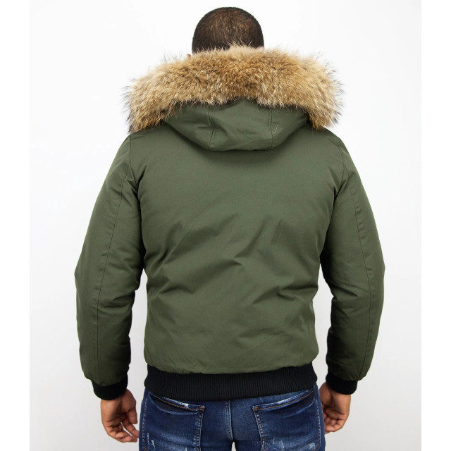 Enos Korte winterjas met bontkraag PI-7015R large