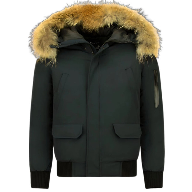 Enos Korte winterjas met bontkraag PI-7005Z | 8821Z large