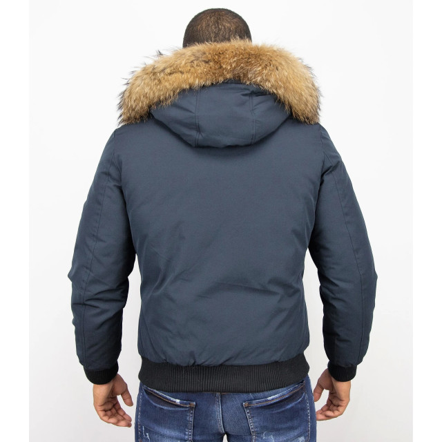 Enos Korte winterjas met bontkraag PI-7015B large