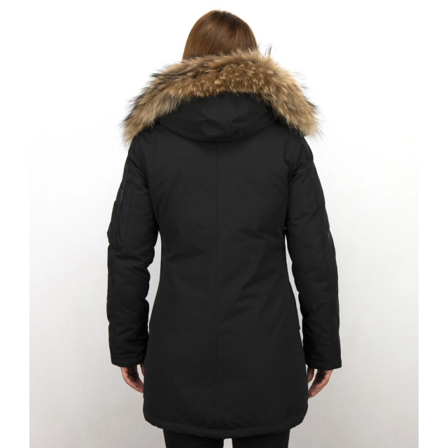 TheBrand Lange parka jas met bontkraag LB-505Z large