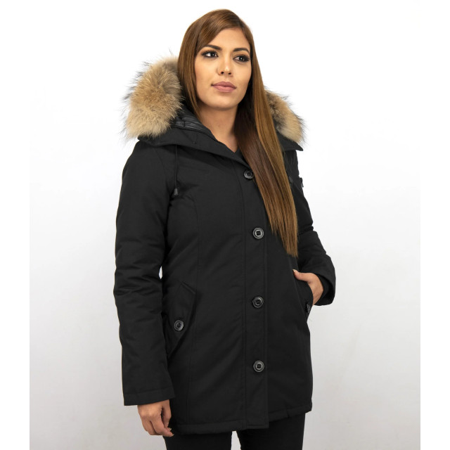 TheBrand Lange parka jas met bontkraag LB-505Z large