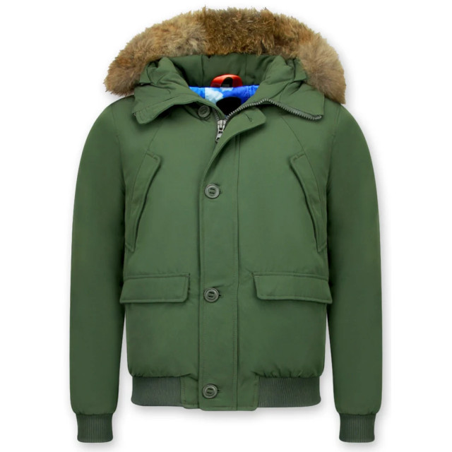 Warren Webber Winterjas kort met bontkraag WW-8002BPM-G large