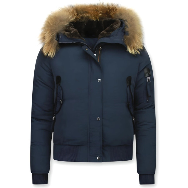 Gentile Bellini Korte winterjas met bontkraag DM8815-5 large