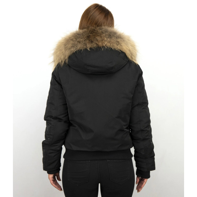 Gentile Bellini Korte winterjas met bontkraag DM8815-1 large