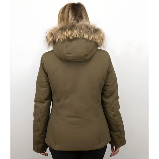 Beluomo Korte winterjassen met bontkraag jas donker 5898G large