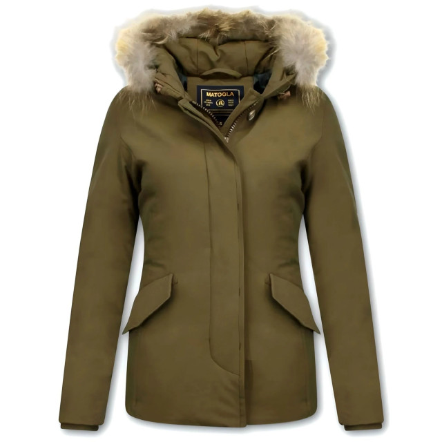 Beluomo Korte winterjassen met bontkraag jas donker 5898G large