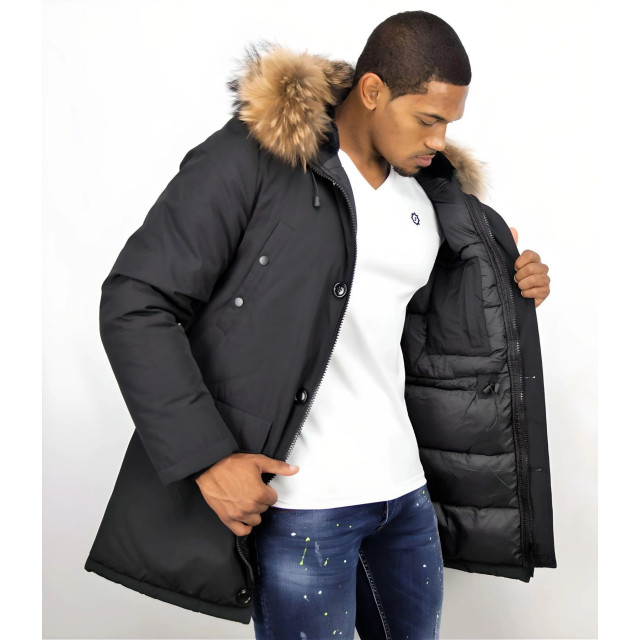Enos Parka jas met bontkraag PI-7012Z I DV-7103-Z large