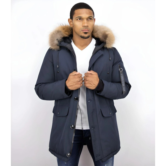 Enos Parka jas met bontkraag PI-7012N I DV-7103-B large