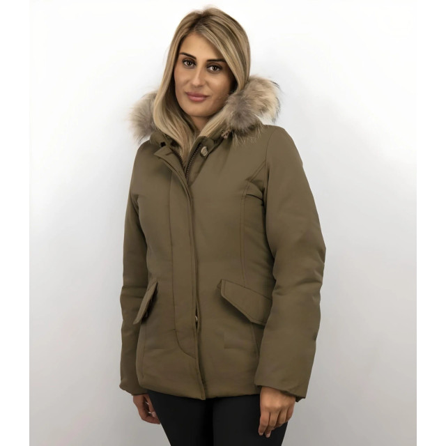 Beluomo Korte winterjassen met bontkraag jas donker 5898G large
