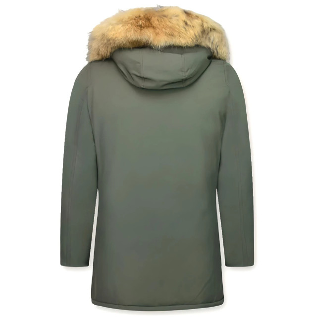Enos Lange parka jas met bontkraag PI-7003G I PI-7101-G large