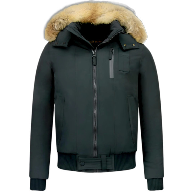 Enos Korte winterjas met bontkraag PI-739Z l PI-7006 large