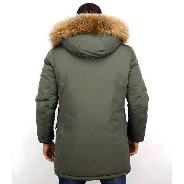 Enos Lange parka jas met bontkraag PI-7003G I PI-7101-G large
