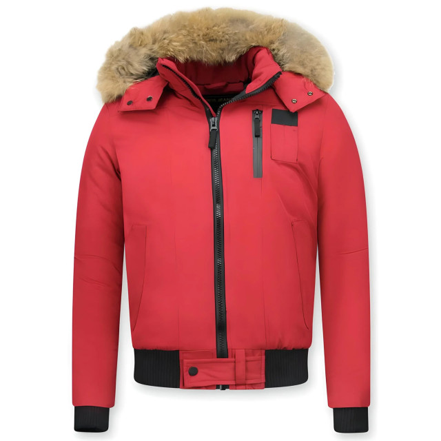Enos Korte winterjas met bontkraag PI-739R I PI-7006 large