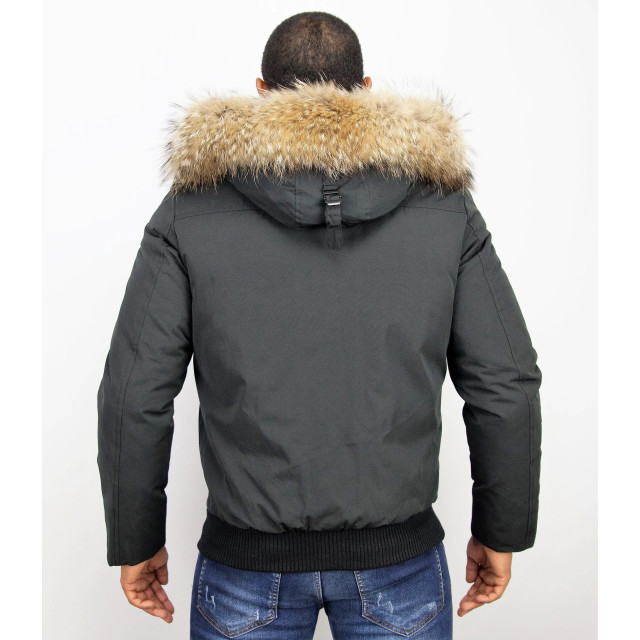 Enos Korte winterjas met bontkraag PI-739Z l PI-7006 large