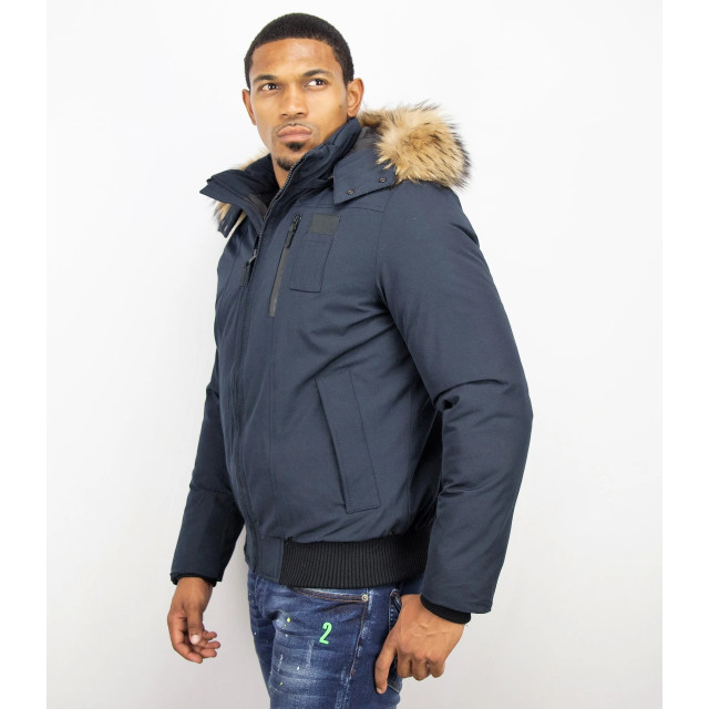 Enos Korte winterjas met bontkraag PI-739B l PI-7006 large