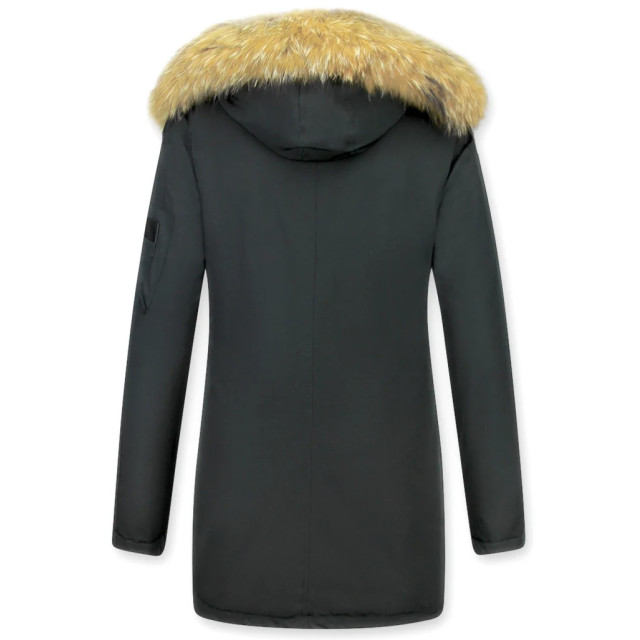 TheBrand Lange parka jas met bontkraag LB-505Z large