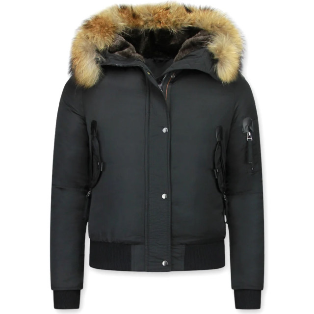 Gentile Bellini Korte winterjas met bontkraag DM8815-1 large