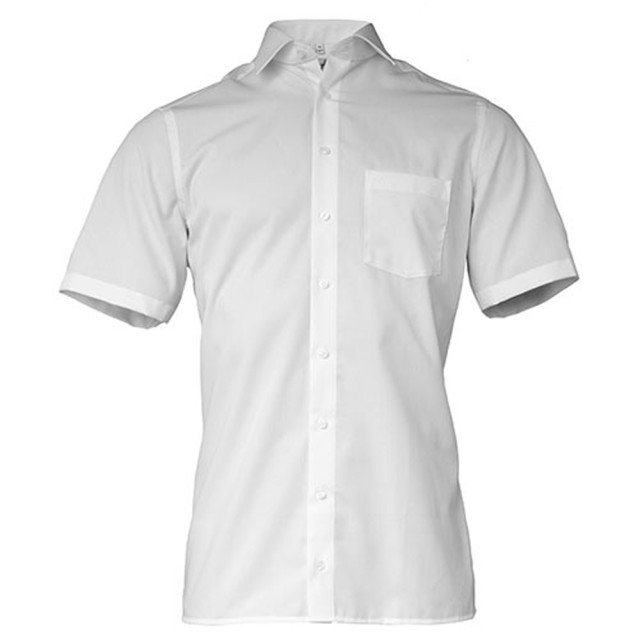 Marvelis Heren poplin comfort overhemd met korte mouwen UTLT5758_white large Marvelis Heren poplin comfort overhemd met korte mouwen UTLT5758_white large