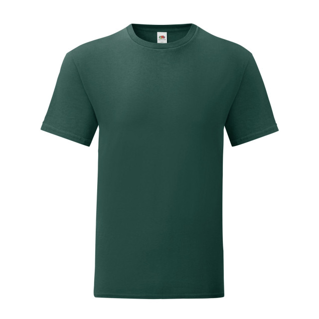 Fruit of the Loom Unisex volwassen iconisch t-shirt UTLT2613_forestgreen large