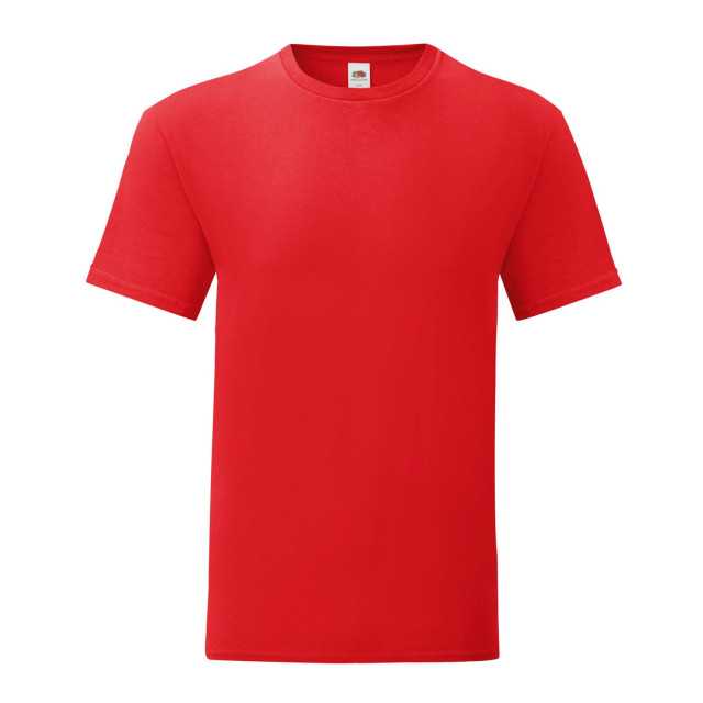 Fruit of the Loom Unisex volwassen iconisch t-shirt UTLT2613_red large
