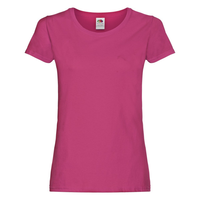 Fruit of the Loom Dames origineel katoenen t-shirt UTLT1836_fuchsia large
