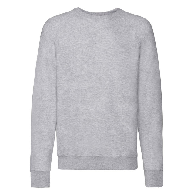 Fruit of the Loom Unisex lichtgewicht raglan sweatshirt voor volwassenen UTLT1851_heathergrey large