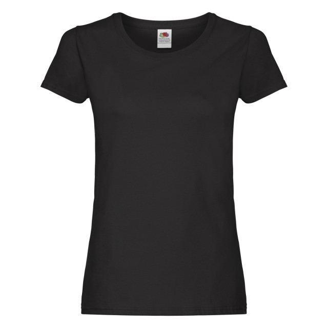 Fruit of the Loom Dames origineel katoenen t-shirt UTLT1836_black large