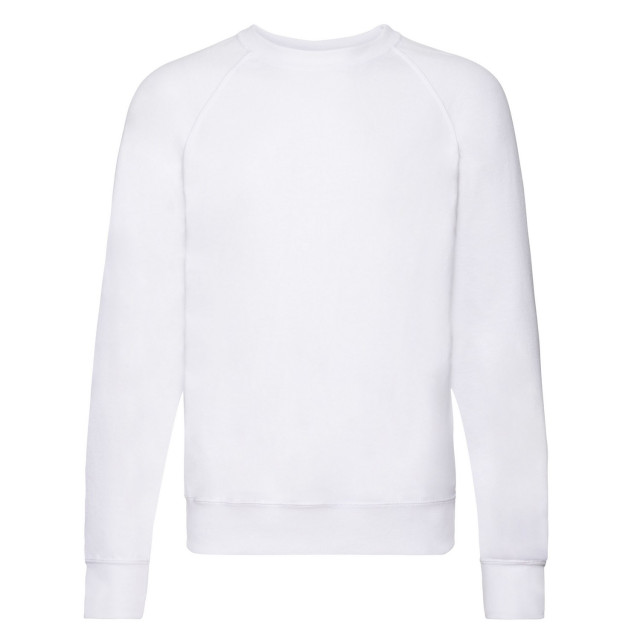 Fruit of the Loom Unisex lichtgewicht raglan sweatshirt voor volwassenen UTLT1851_white large