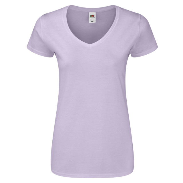 Fruit of the Loom Dames iconic 150 v hals t-shirt UTLT1746_softlavender large