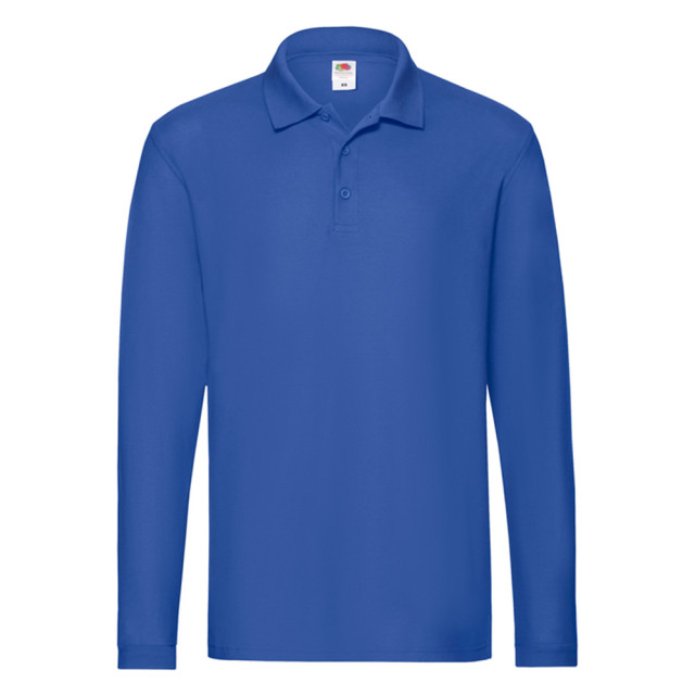 Fruit of the Loom Heren premium poloshirt met lange mouwen UTLT1617_royalblue large