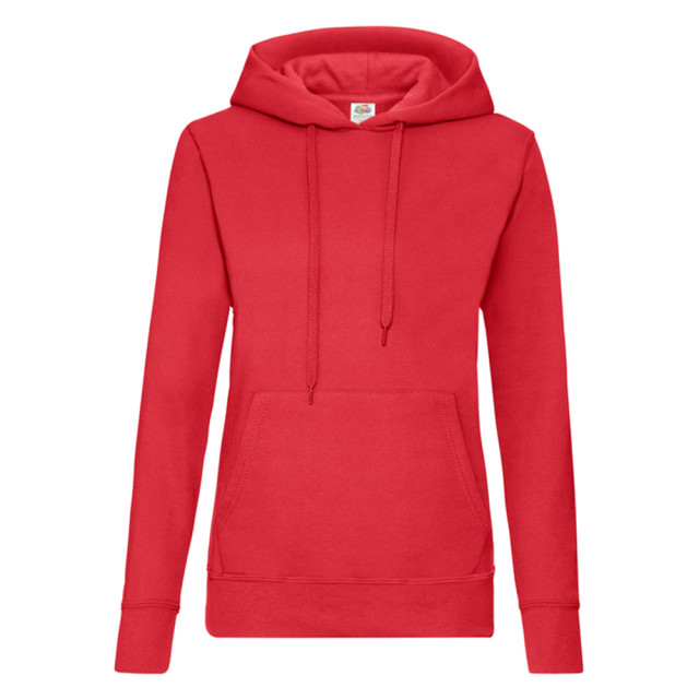 Fruit of the Loom Dames klassieke hoodie UTLT1648_red large