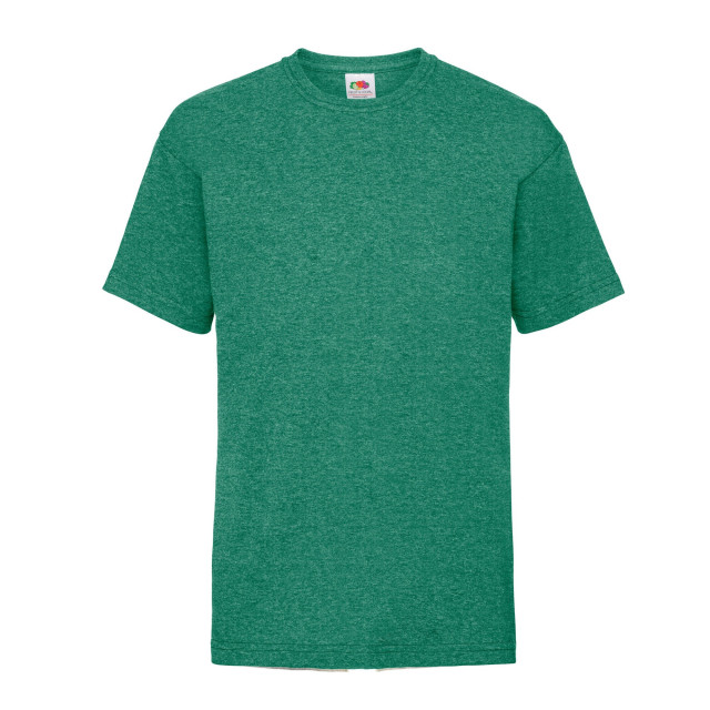 Fruit of the Loom Kinder/kinder t-shirt van katoen met waardevol gewicht UTLT1724_retroheathergreen large Fruit of the Loom Kinder/kinder t-shirt van katoen met waardevol gewicht UTLT1724_retroheathergreen large