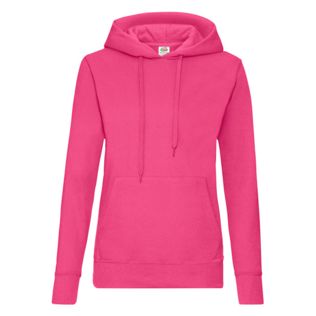Fruit of the Loom Dames klassieke hoodie UTLT1648_fuchsia large Fruit of the Loom Dames klassieke hoodie UTLT1648_fuchsia large