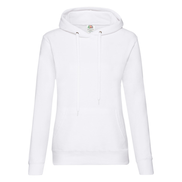 Fruit of the Loom Dames klassieke hoodie UTLT1648_white large Fruit of the Loom Dames klassieke hoodie UTLT1648_white large