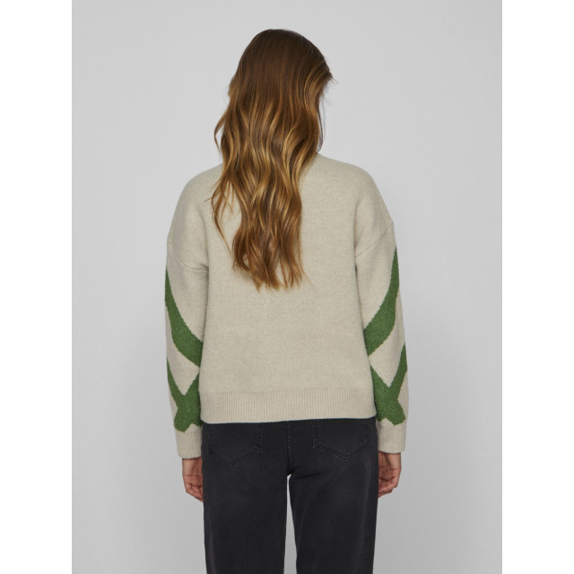 Vila Vicille rollneck ls jacquard knit zand dessin 4219.06.0026 large
