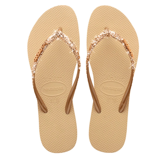 Havaianas slim glitter ii | sand golde teenslippers dames 4146975.9177 large