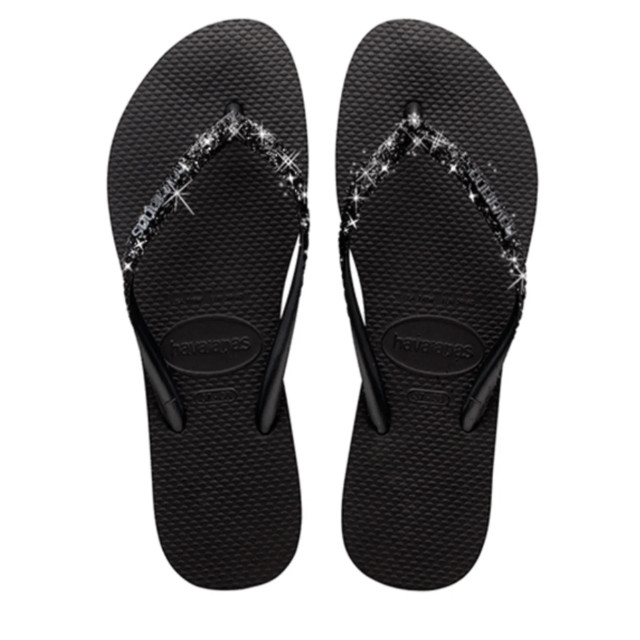 Havaianas slim glitter ii | black/blac teenslippers dames 4146975.1069 large