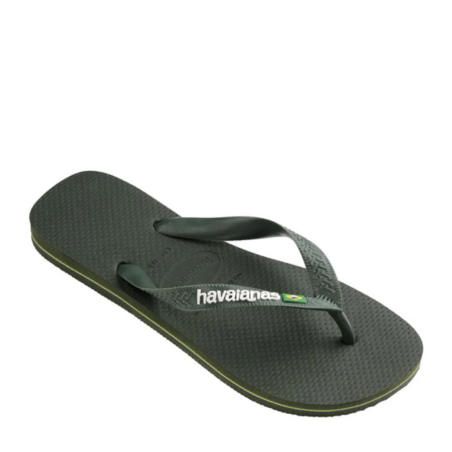 Havaianas brasil logo | green/olive teenslippers unisex 4110850.5983 large