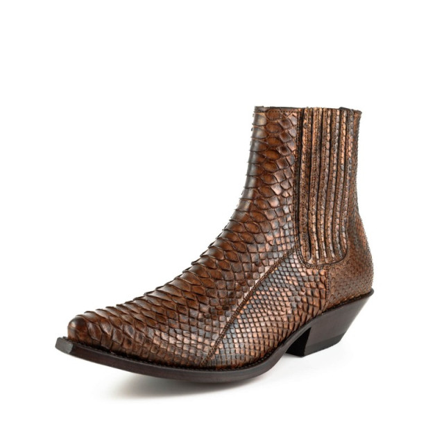 Mayura Boots Cowboy laarzen 2575- cognac- size 41 2575-PYTHON COGNAC- Size 41 large