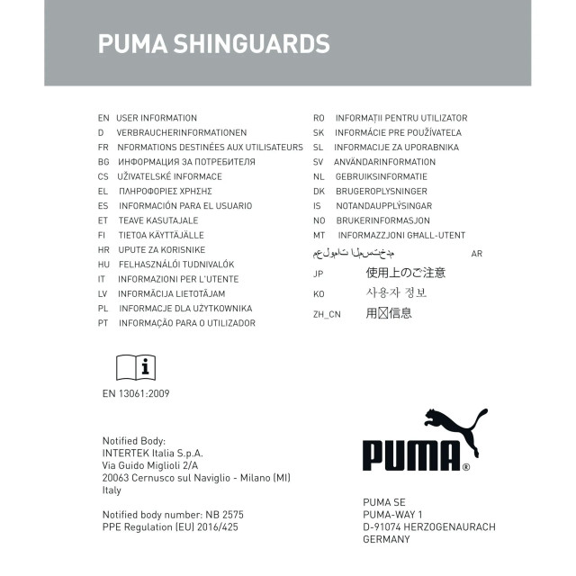 Puma ultra flex sleeve scheenbeschermer heren - 068301_990-M large