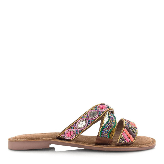 Lazamani versierde slippers met suède leren slippers dames LA75437 large