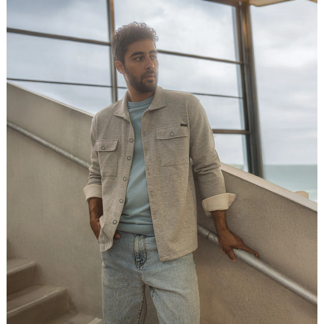 Gabbiano Heren overshirt 425546 605 grey melange Gabbiano Overhemd 425546 605GreyMelange large