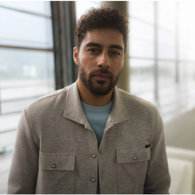 Gabbiano Heren overshirt 425546 605 grey melange Gabbiano Overhemd 425546 605GreyMelange large