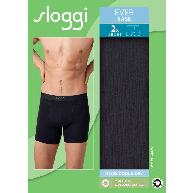 Sloggi Ever ease short 2-pack - Sloggi Men Ever Ease Short 2 pack 10222372 0004Black large