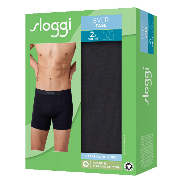 Sloggi Ever ease short 2-pack - Sloggi Men Ever Ease Short 2 pack 10222372 0004Black large